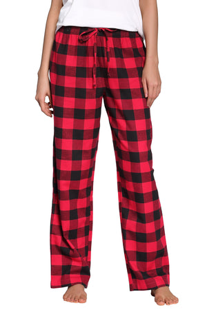 Upsoelle Women's 100% Cotton Super Soft Flannel Plaid Pajama/Lounge Pants